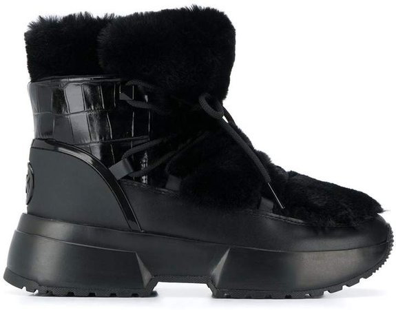 faux fur lined ankle boots
