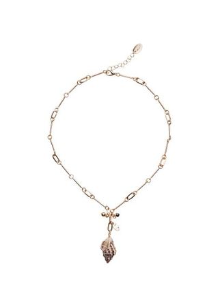 MANGO Seashell chain necklace