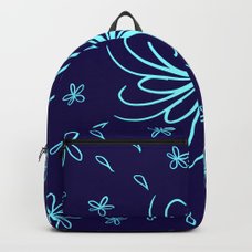 Girlie Pink Cyan Tile Backpack by mysticdragon | Society6