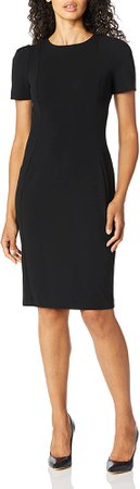 Calvin Klein Short Sleeved Seamed Sheath Women’s Casual Dresses with Professional Flair, Black, 6 at Amazon Women’s Clothing store