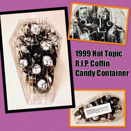 Vintage 1999 R.I.P COFFIN Black Skull Balls Candy Container bubble gum SEALED | eBay