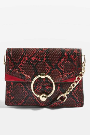Selina Snake Effect Cross Body Bag - Bags & Purses - Bags & Accessories - Topshop
