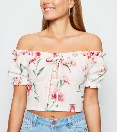 White Top With Small Flowers