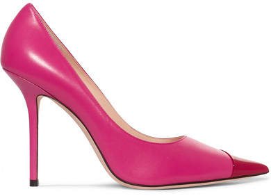 Love 100 Two-tone Matte And Patent-leather Pumps - Pink