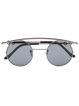 Karen Wazen Retro’s XL round-frame Sunglasses - Farfetch