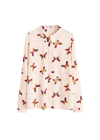 Violeta BY MANGO Buttoned printed blouse