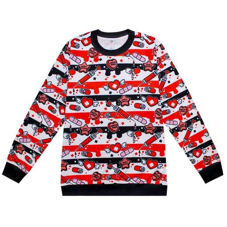 MENHERA Unisex Pullover Sweater Kawaii Menhera Sweater | Etsy