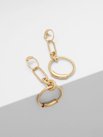 Reese Dangling Earrings In Gold Brass | Chloé US