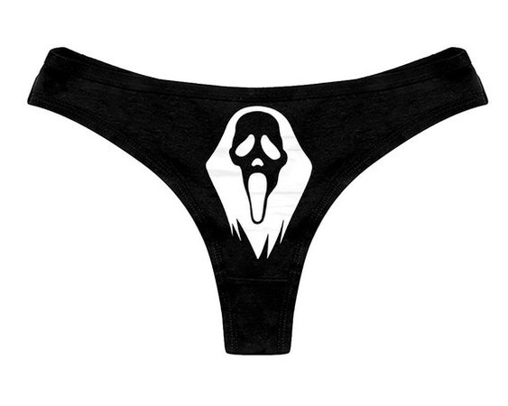 Halloween Ghost Face Panties Funny Sexy Horror Slutty
