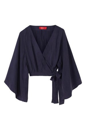 Matias Kimono Wrap Top - Indigo– Tigerlily
