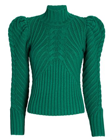 Zimmermann Celestial Sweater In Green | INTERMIX®