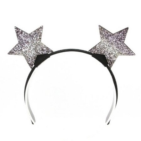 Girls' Glitter Star Ear Headband - Cat & Jack™ Black