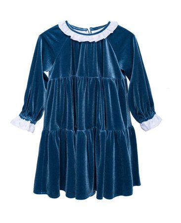 Velvet Dress Frankie Blue - Paade Mode