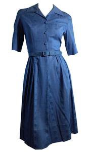 Ocean Blue Shirtwaist Dress circa 1960s – Dorothea's Closet Vintage