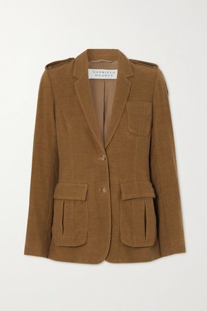 Light brown Louisa cashmere-corduroy blazer | Gabriela Hearst | NET-A-PORTER