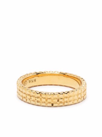 Wouters & Hendrix chain-texture Band Ring - Farfetch