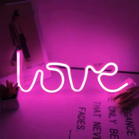 1 Set Of Led Letter Light, Romantic Love Neon Light, Creative Alphabet Shaped Decorative Light, Valentine'S Day Gift, Wedding Atmosphere Light, Festival Background Light Decoration | SHEIN USA