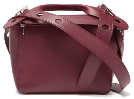 Bolt Small Leather Shoulder Bag - Womens - Burgundy