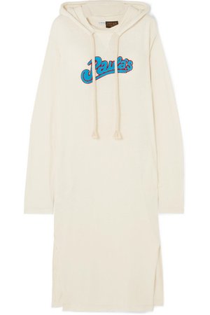 Loewe | + Paula's Ibiza logo-appliquéd slub wool-blend jersey maxi dress | NET-A-PORTER.COM