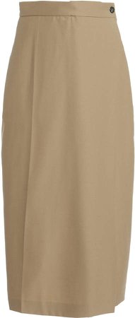 Low Classic Wool Wrap Skirt