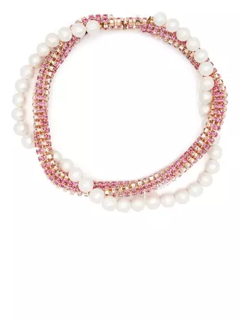 Magda Butrym crystal-embellished Beaded Necklace - Farfetch