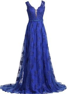 Pinterest | Blue floral formal dress