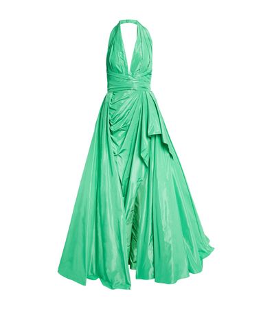 Womens Zuhair Murad green Ruffled Halterneck Gown | Harrods # {CountryCode}