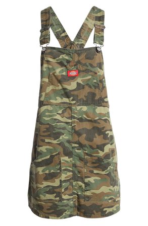 Dickies Camouflage Denim Overall Dress