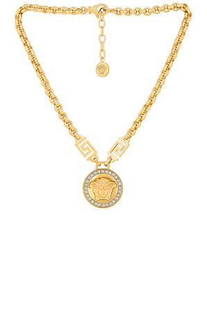 VERSACE Medusa Pendant Necklace in Bianco & Oro | FWRD