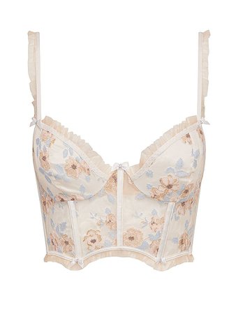 Winter Snow Floral Bustier - For Love and Lemons