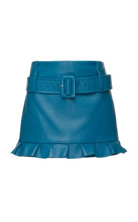 Prada Leather Mini Skirt Size: 38