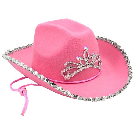 Light Up Pink Cowboy Hat LED Tiara