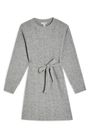 Topshop Long Sleeve Belted Minidress (Regular & Petite) | Nordstrom