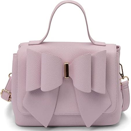 Amazon.com: LIKE DREAMS Women's Elegant Vegan Leather Bowtie Satchel Bag for Women Eva Top Handle Fashion Crossbody Handbag (Lilac) : Clothing, Shoes & Jewelry