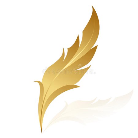 Golden feather icon stock vector. Illustration of library - 163323899