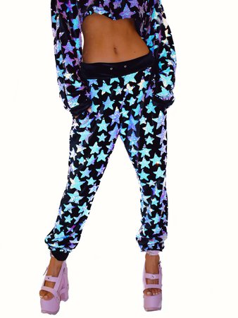 Baby I’m a Star Black Sweatpants – Sparkl Fairy Couture