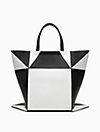 oversized geometric quilted tote in nappa leather | Calvin Klein