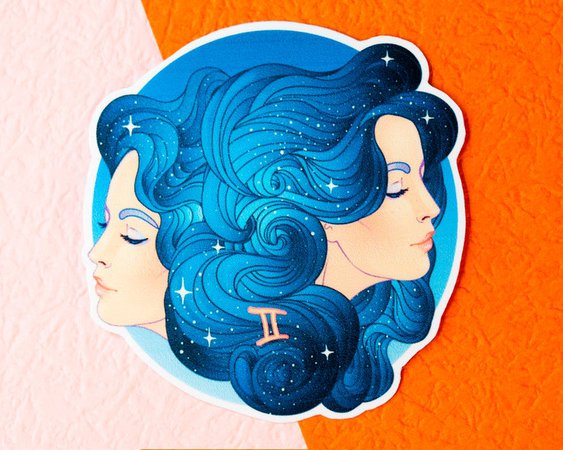 Gemini sticker Zodiac sticker Vinyl Sticker Astrology | Etsy