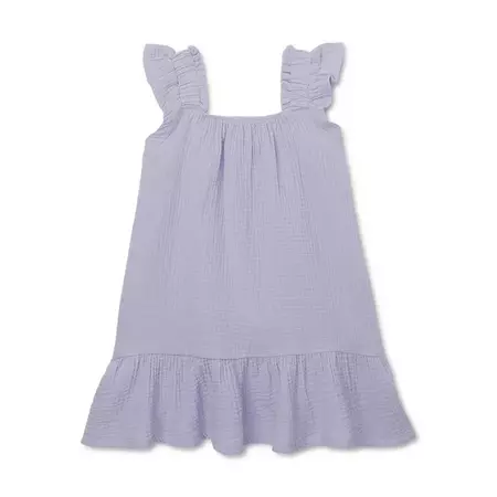 Wonder NationToddler Girl Flutter Sleeve Dress, Sizes 12M-5T - Walmart.com