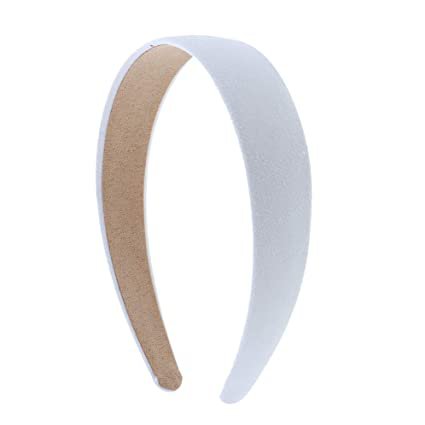 Amazon.com : 1 Inch Wide Suede Like Headband Solid Hair band for Women and Girls (White) : Beauty & Personal Care