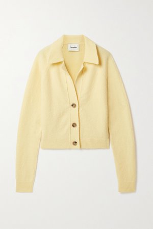 Pastel yellow Cade wool-blend cardigan | Nanushka | NET-A-PORTER