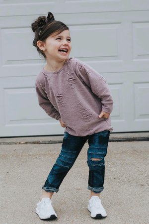 Distressed Girls Sweater Pullover Soft Solid Thistle Pink | Etsy | Trendy Kids Sweatshirt Pull… | Girls fall outfits, Toddler girl outfits spring, Toddler girl fall