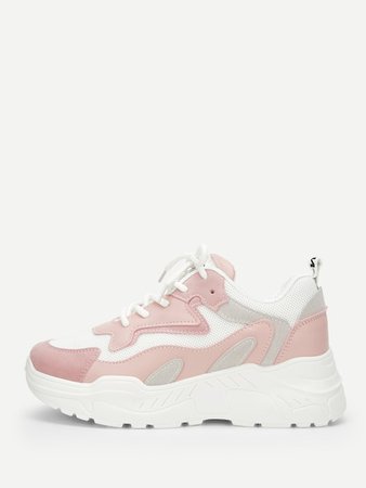 shoes white and pink