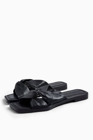 PACIFIC Black Leather Twist Sandals | Topshop