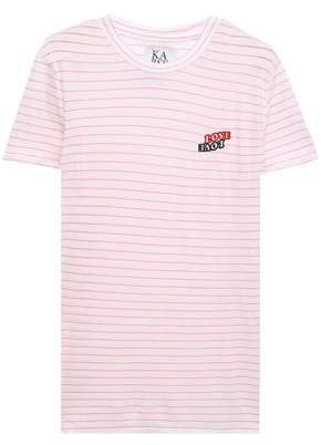 Love Love Appliqued Striped Cotton-jersey T-shirt