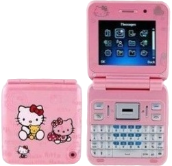 hello kitty pink flip phone