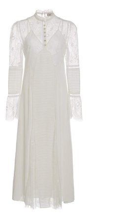 Temperley London Dreaming Pleat-Detailed Lace Midi Dress