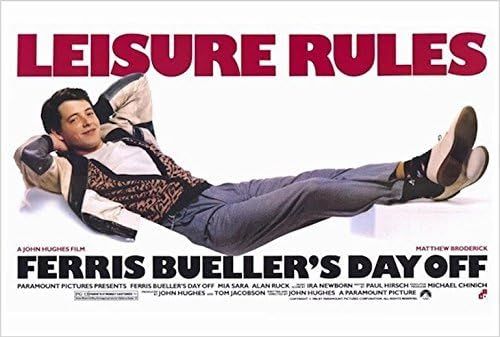 Amazon.com: Buyartforless Ferris Bueller's Day Off - Leisure Rules (Matthew Broderick) 24x36 Movie Art Print Poster: Posters & Prints