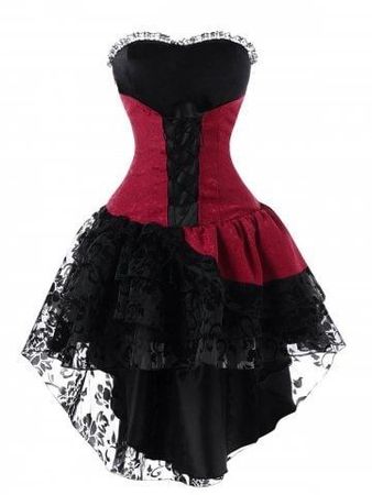 black red dress
