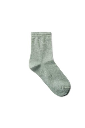 Frippery Glitter Socks - Pale Green - Socks - Weekday GB